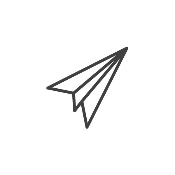 메시지 아이콘을 모바일 컨셉과 디자인을 스타일 종이비행기 아이콘 그래픽 — 스톡 벡터