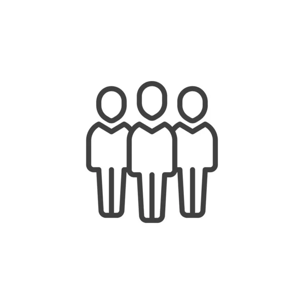 Friends Group Line Icon Linear Style Sign Mobile Concept Web — Stok Vektör