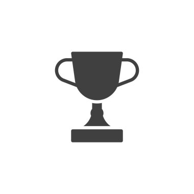Kupa kabı vektör simgesi. Mobil konsept ve web tasarımı için düz tabela. Ödül kupası sembolü. Sembol, logo çizimi. Vektör grafikleri