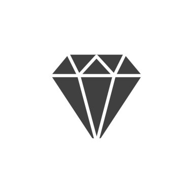 Diamond, brilliant vector icon. filled flat sign for mobile concept and web design. Crystal gemstone glyph icon. Symbol, logo illustration. Vector graphics