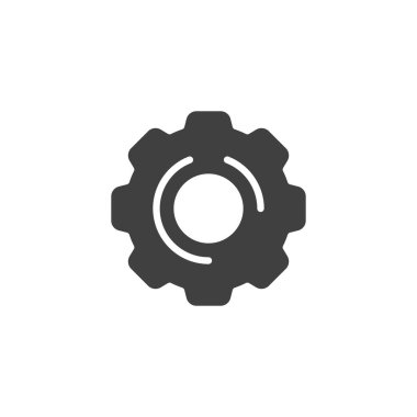 Setting gear vector icon. filled flat sign for mobile concept and web design. Cogwheel glyph icon. Symbol, logo illustration. Vector graphics