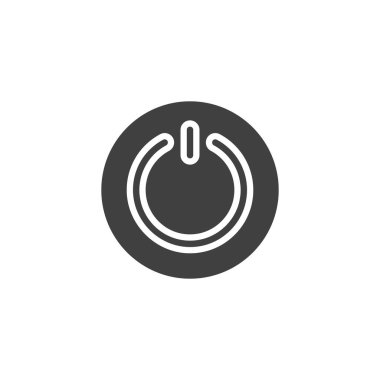 Power button vector icon. filled flat sign for mobile concept and web design. On off button glyph icon. Symbol, logo illustration. Vector graphics