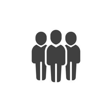 Friends group vector icon. filled flat sign for mobile concept and web design. Contact group glyph icon. Symbol, logo illustration. Vector graphics