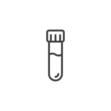 Lab test tube line icon. linear style sign for mobile concept and web design. Medical test tube outline vector icon. Symbol, logo illustration. Vector graphics