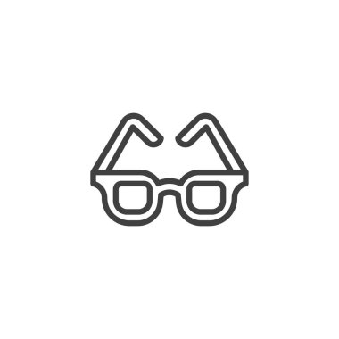 Eye glasses line icon. linear style sign for mobile concept and web design. Glasses outline vector icon. Symbol, logo illustration. Vector graphics