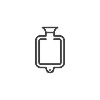 Hot water bag line icon. linear style sign for mobile concept and web design. Rubber water bag outline vector icon. Symbol, logo illustration. Vector graphics