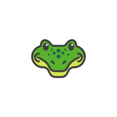 Crocodile cartoon face filled outline icon, line vector sign, linear colorful pictogram isolated on white. Symbol, logo illustration. Vector graphics