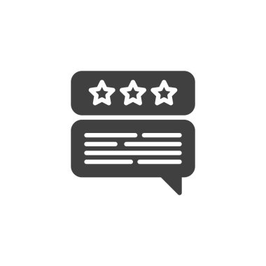 Customer review vector icon. filled flat sign for mobile concept and web design. Feedback rate glyph icon. Symbol, logo illustration. Vector graphics