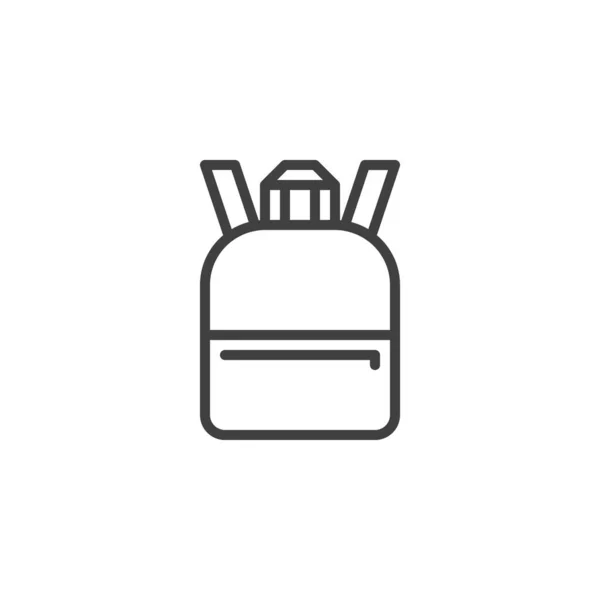 Schulranzen Symbol Lineares Stilschild Für Mobiles Konzept Und Webdesign Rucksack — Stockvektor