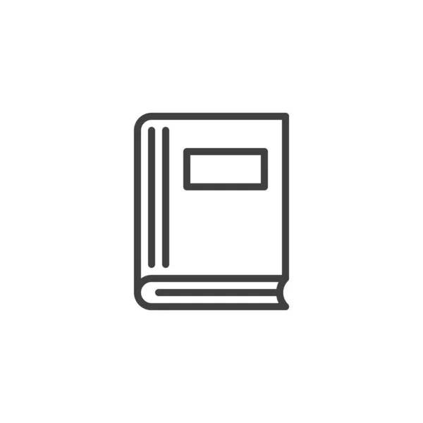 Icona Della Copertina Del Libro Segno Stile Lineare Concetto Mobile — Vettoriale Stock