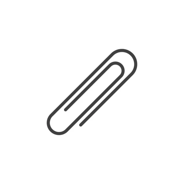 Paper Clip Line Icon Linear Style Sign Mobile Concept Web — Stock Vector