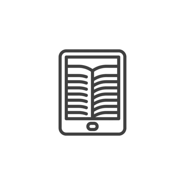 Ikone Der Elektronischen Buchreihe Lineares Stilschild Für Mobiles Konzept Und — Stockvektor