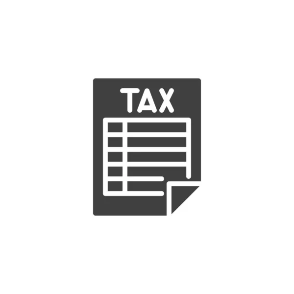 형태의 아이콘 모바일 디자인을 사인을 놓았습니다 Tax Return Form Glyph — 스톡 벡터