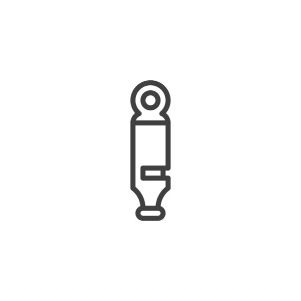 Ikona Policyjnego Gwizdka Liniowy Znak Stylu Dla Mobilnej Koncepcji Projektowania — Wektor stockowy