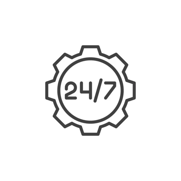 Значок Сервисной Линии Знак Стиля Мобильной Концепции Веб Дизайна Часа — стоковый вектор