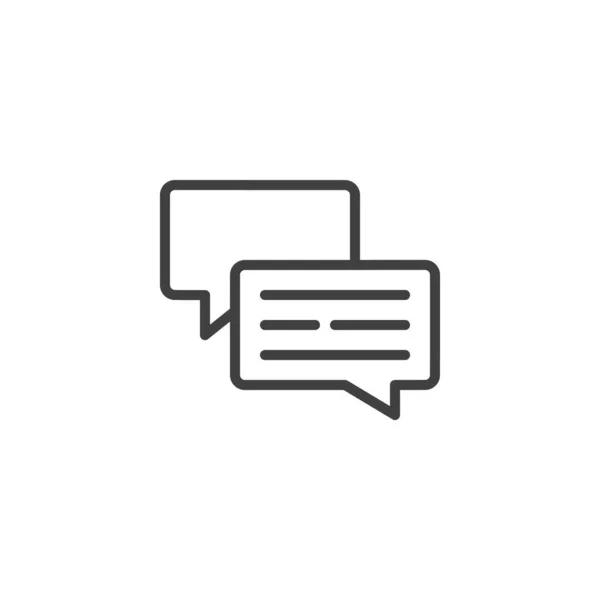 Icône Ligne Message Chat Signe Style Linéaire Pour Concept Mobile — Image vectorielle
