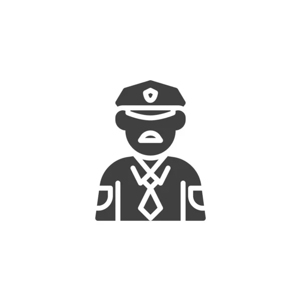 Icône Vectorielle Policier Panneau Plat Rempli Pour Concept Mobile Web — Image vectorielle