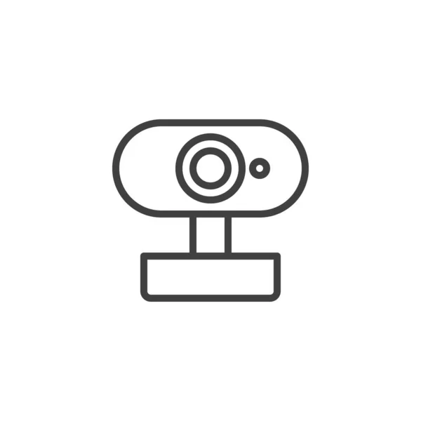 Ícone Linha Webcam Sinal Estilo Linear Para Conceito Móvel Web — Vetor de Stock