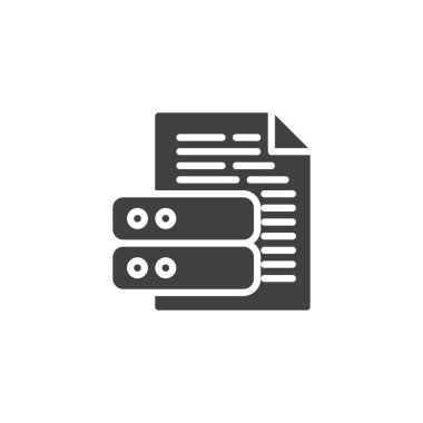 Veri analizi vektör simgesi. Mobil konsept ve web tasarımı için düz tabela. Veri rapor simgesi. Sembol, logo çizimi. Vektör grafikleri