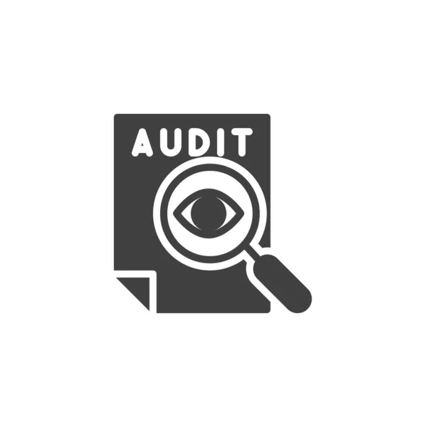 Audit 아이콘 모바일 디자인을 사인을 놓았습니다 Audit Inspection Glyph Icon — 스톡 벡터