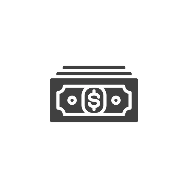 ドル紙幣のベクトル アイコン モバイルコンセプトとウェブデザインのための完全なフラット記号 現金通貨のグリフアイコン シンボル ロゴイラスト ベクトルグラフィックス — ストックベクタ