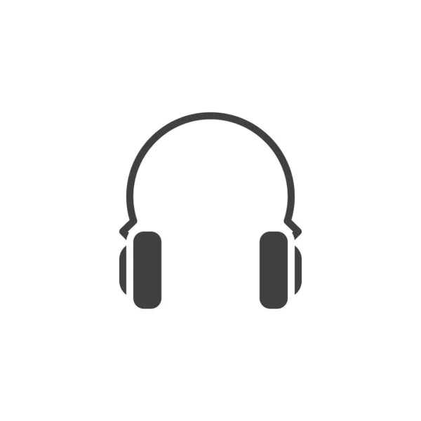 Auriculares Icono Vector Signo Plano Lleno Para Concepto Móvil Diseño — Vector de stock