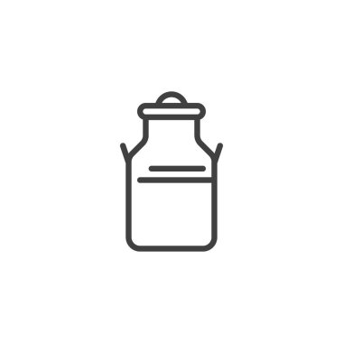 Süt kutusu çizgi simgesi. Mobil konsept ve web tasarımı için doğrusal biçim işareti. Süt, vektör simgesini özetleyebilir. Sembol, logo çizimi. Vektör grafikleri