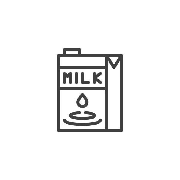Значок Линии Молочной Упаковки Знак Стиля Мобильной Концепции Веб Дизайна — стоковый вектор