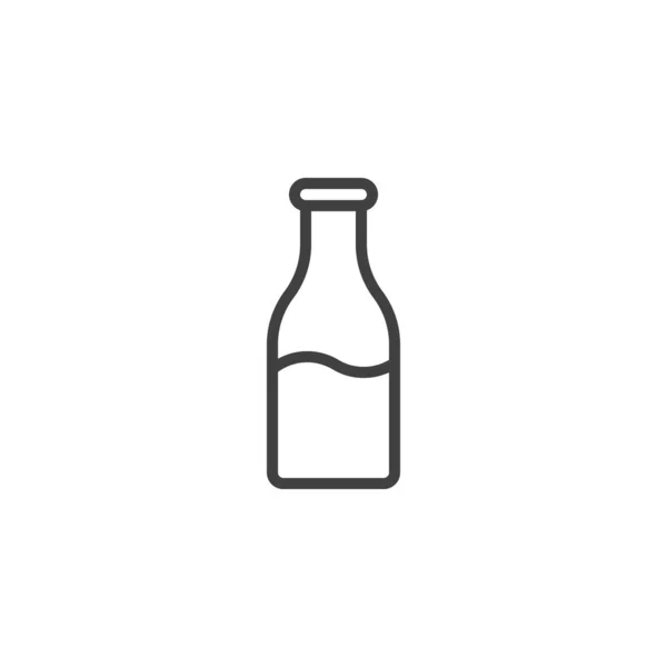 Das Symbol Der Milchflaschenlinie Lineares Stilschild Für Mobiles Konzept Und — Stockvektor