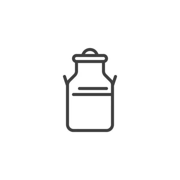 ミルクキャニスターラインのアイコン モバイルコンセプトとウェブデザインのためのリニアスタイルのサイン 牛乳はベクターアイコンをアウトラインできます シンボル ロゴイラスト ベクトルグラフィックス — ストックベクタ