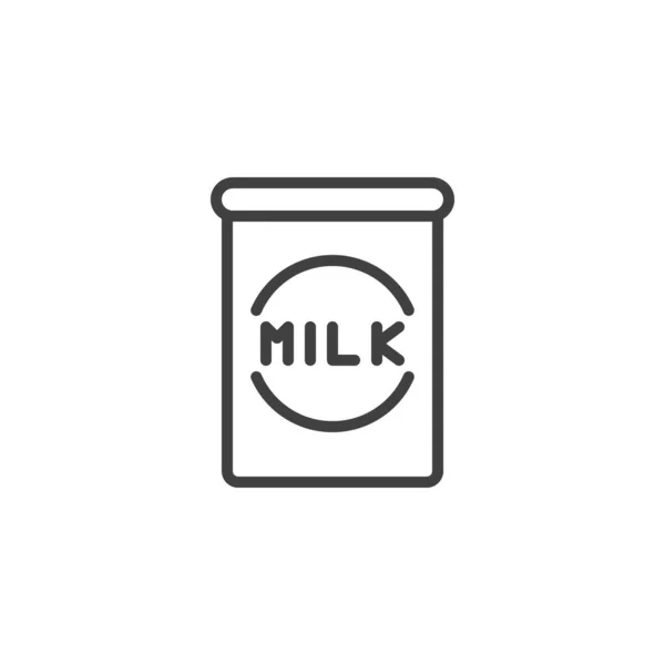Значок Линии Молочной Банки Знак Стиля Мобильной Концепции Веб Дизайна — стоковый вектор