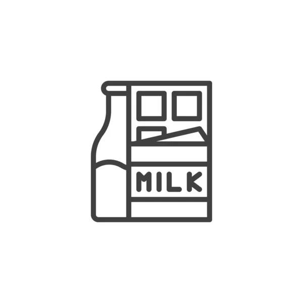 Значок Молочной Шоколадной Линии Знак Стиля Мобильной Концепции Веб Дизайна — стоковый вектор