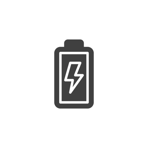 Ícone Vetor Carga Bateria Sinal Plano Cheio Para Conceito Móvel — Vetor de Stock