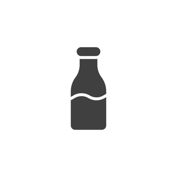 Векторна Піктограма Пляшки Молока Заповнений Плоский Знак Мобільної Концепції Веб — стоковий вектор