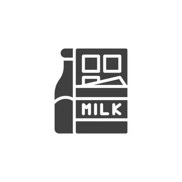Icona Vettore Cioccolato Latte Segno Piatto Riempito Concetto Mobile Web — Vettoriale Stock