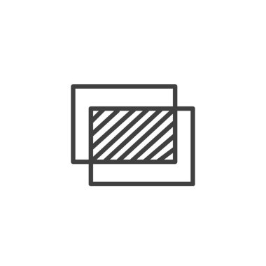 Kamera çoklu pozlama çizgisi simgesi. Mobil konsept ve web tasarımı için doğrusal biçim işareti. Çoklu pozlama modu ana hatlı vektör simgesi. Sembol, logo çizimi. Vektör grafikleri