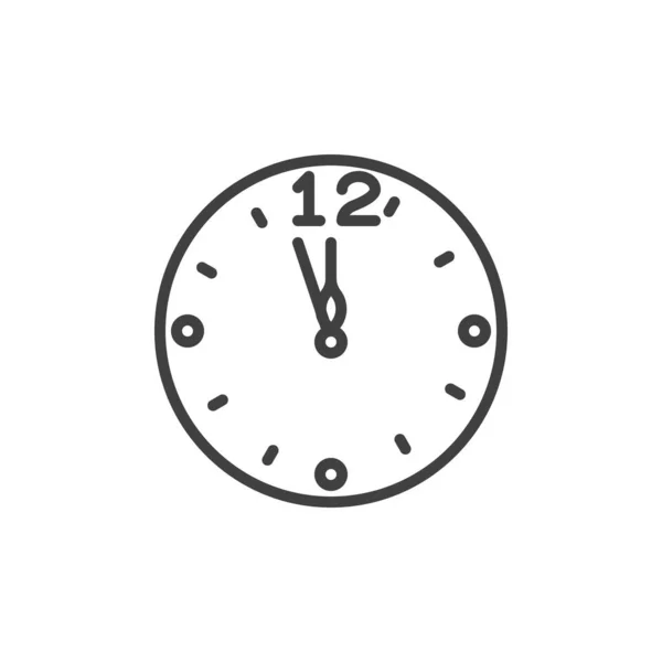 Minuten Vor Uhr Line Icon Lineares Stilschild Für Mobiles Konzept — Stockvektor