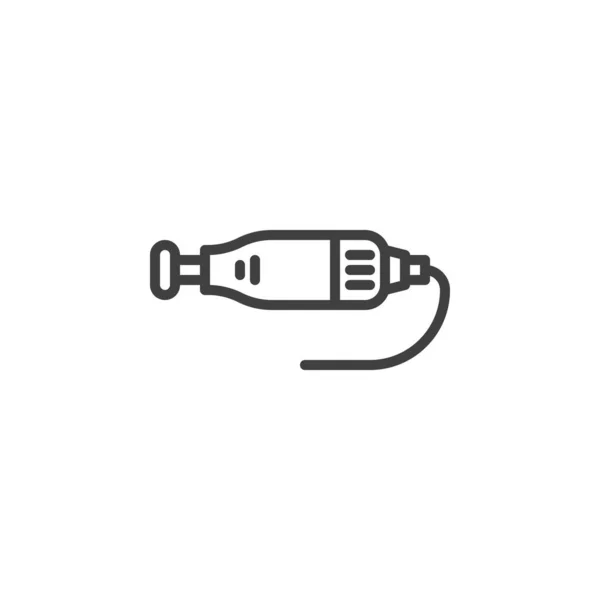 Ikon Baris Perkakas Berputar Tanda Gaya Linier Untuk Konsep Mobile - Stok Vektor