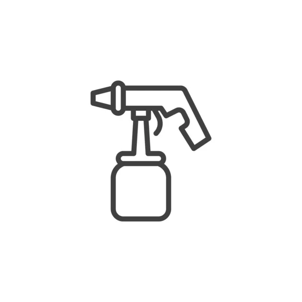 Sandblasting Gun Line Icon Tanda Gaya Linier Untuk Konsep Mobile - Stok Vektor