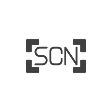 Kamera SCN kip vektör simgesi. Mobil konsept ve web tasarımı için düz tabela. Sahne modu çerçeve simgesi. Sembol, logo çizimi. Vektör grafikleri