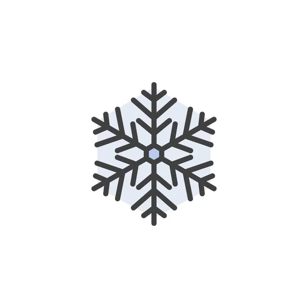 Snowflake Filled Outline Icon Line Vector Sign Linear Colorful Pictogram — Stock Vector