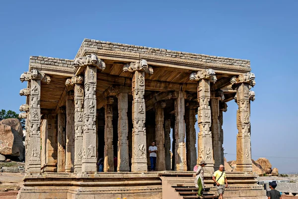 Aihole Karnataka India Novembre 2018 Antico Tempio Pietra Intagliata Dell — Foto Stock