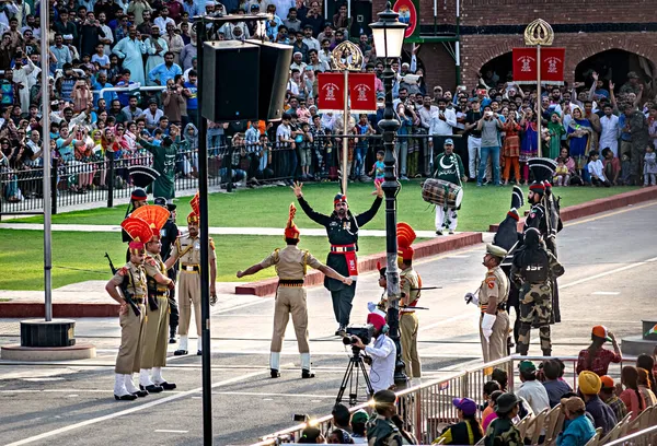 Amritsar Punjab India Abril 2019 Personal Fuerza Seguridad Fronteriza Los —  Fotos de Stock