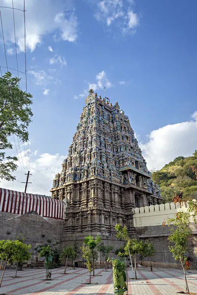 Gopuram Del Templo Vishnu Kallazagar Madurai Tamil Nadu India — Foto de Stock