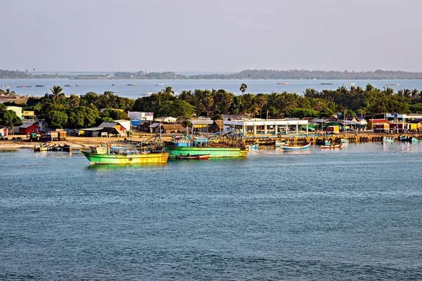 Rameswaram Hindistan Ocak 2020 Rameswaram Sahilinde Balıkçı Tekneleri Stok Resim
