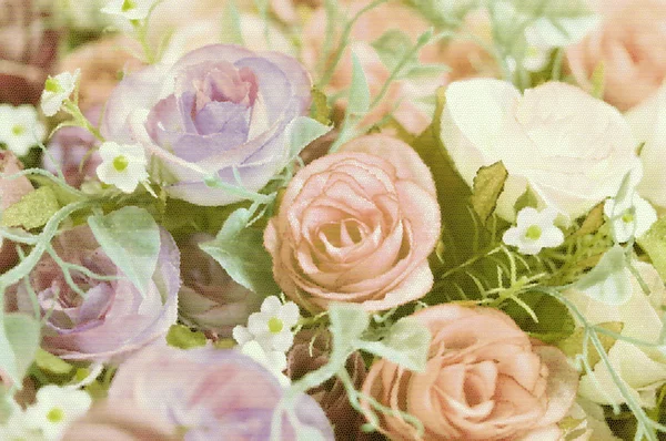 Handmade sewing flowers — Stock Photo, Image