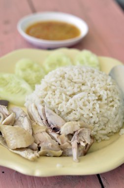 tavuk (hainan tavuk pilav ile Buhar)