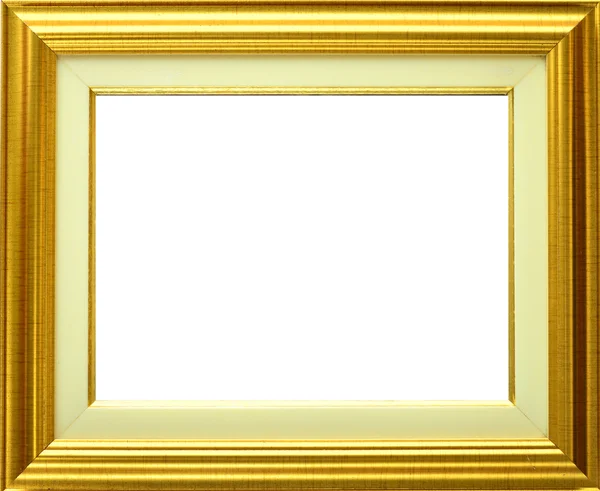 Antique gold frame isolated on white background, clipping path — Stock Photo, Image