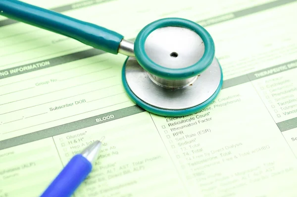 Filling Medical Form — Stock Photo, Image