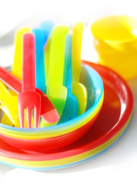 renkli piknik gereçleri